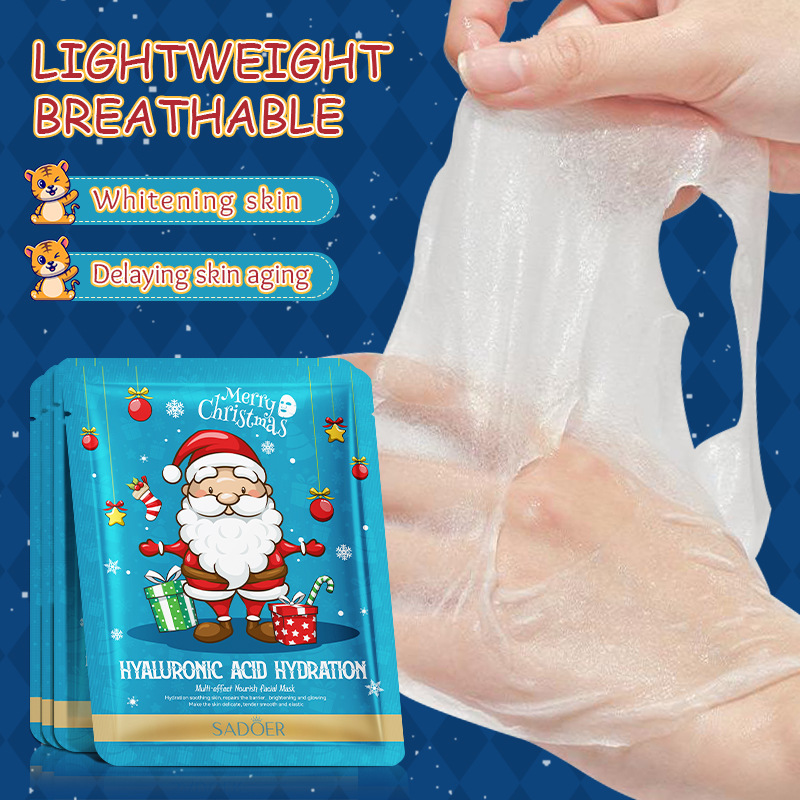 Cross-border wholesale of SADOER Christmas arbutin Whitening Facial mask Moisturizing Mask in English Application Scenario