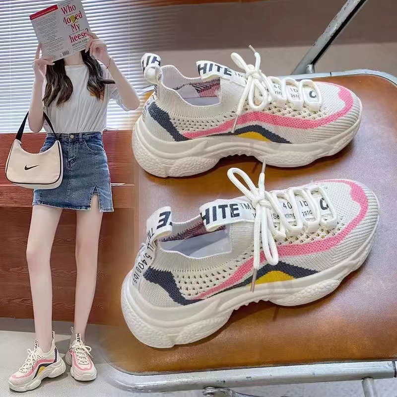 Women's shoes 2024 New breathable dad shoes, summer Feizi women's sports shoes, trendy women's shoes wholesale, student shoes full figure