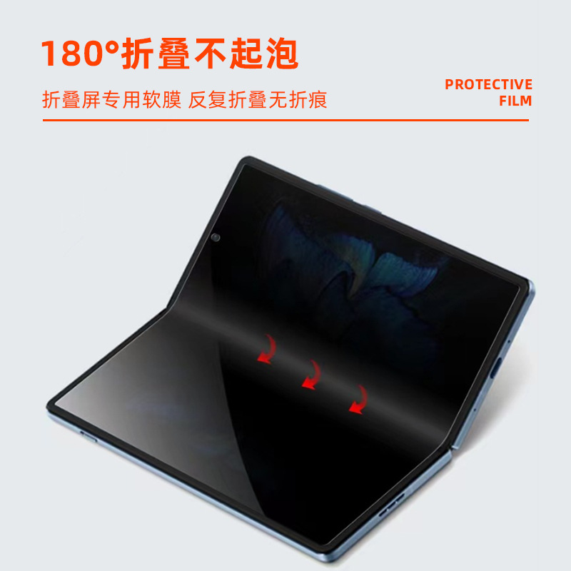 Suitable for Samsung W25/Zfold7 seamless foldable screen anti-peeping film and fold6 high-definition anti-peeping water condensation film mobile phone film Specification drawing