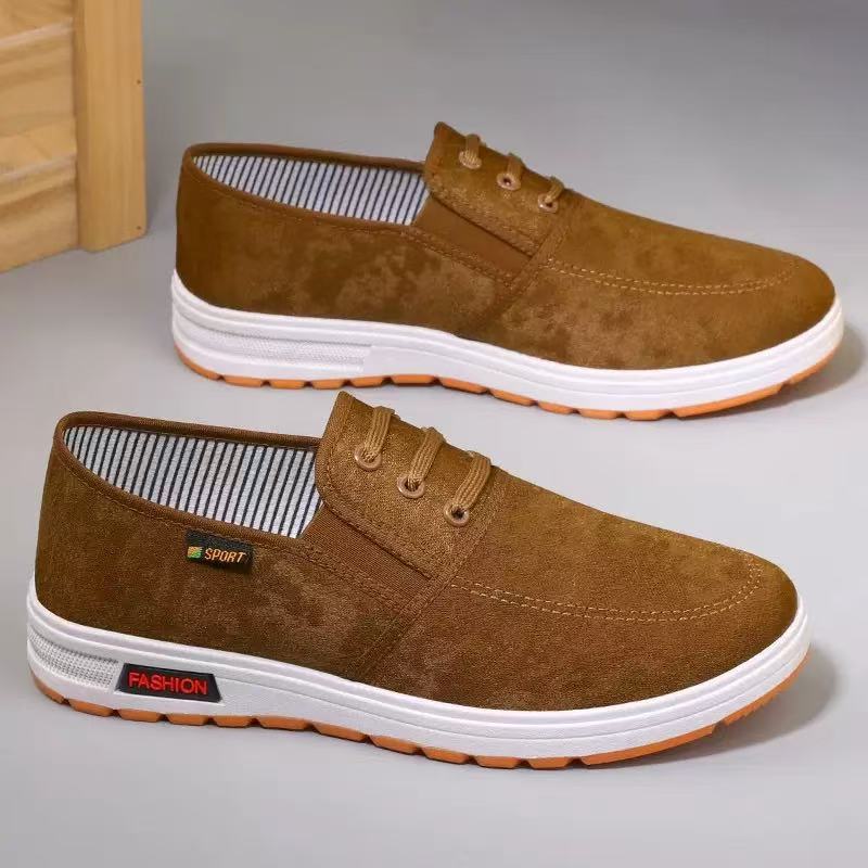 2025 New men's casual single shoes, one-foot men's shoes, student dad shoes, canvas shoes, comfortable shoes for export, men details Picture