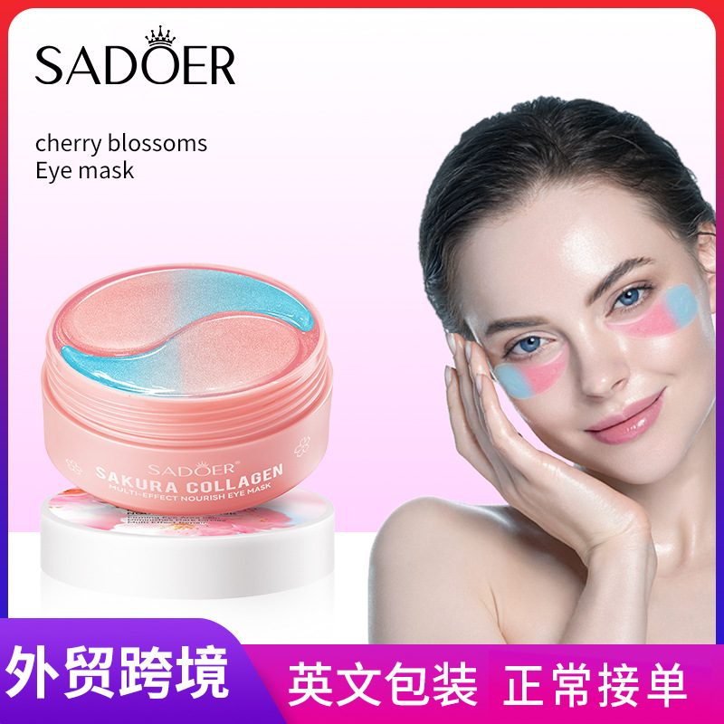 Cross-border export wholesale of SADOER Sakura Collagen Multi-effect Nourishing Eye mask full figure