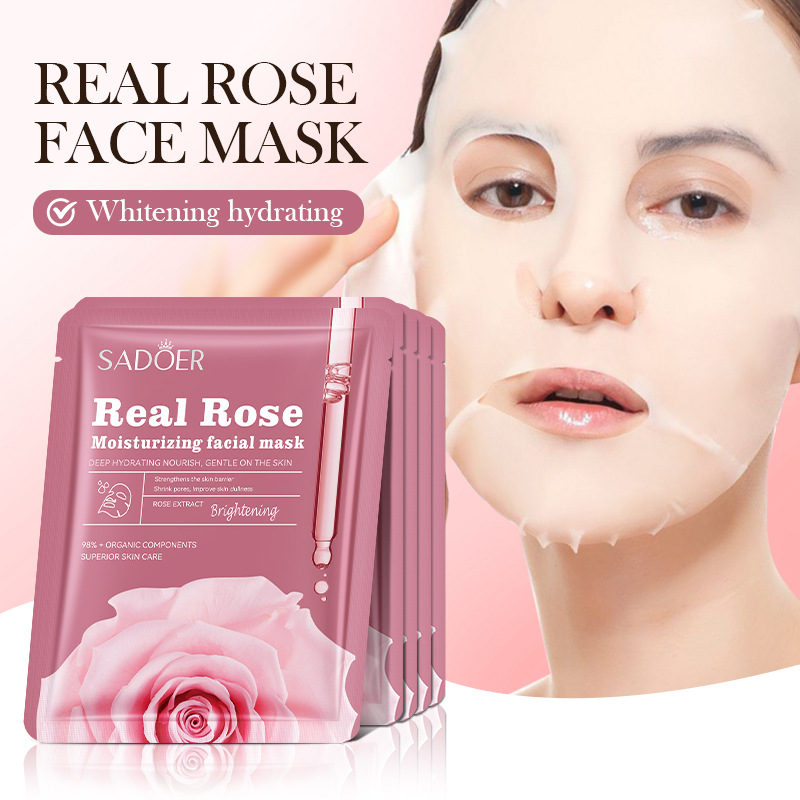 All-english SADOER Rose Moisturizing and brightening Mask, Hydrating and Moisturizing Mask Patch, cross-border export wholesale details Picture