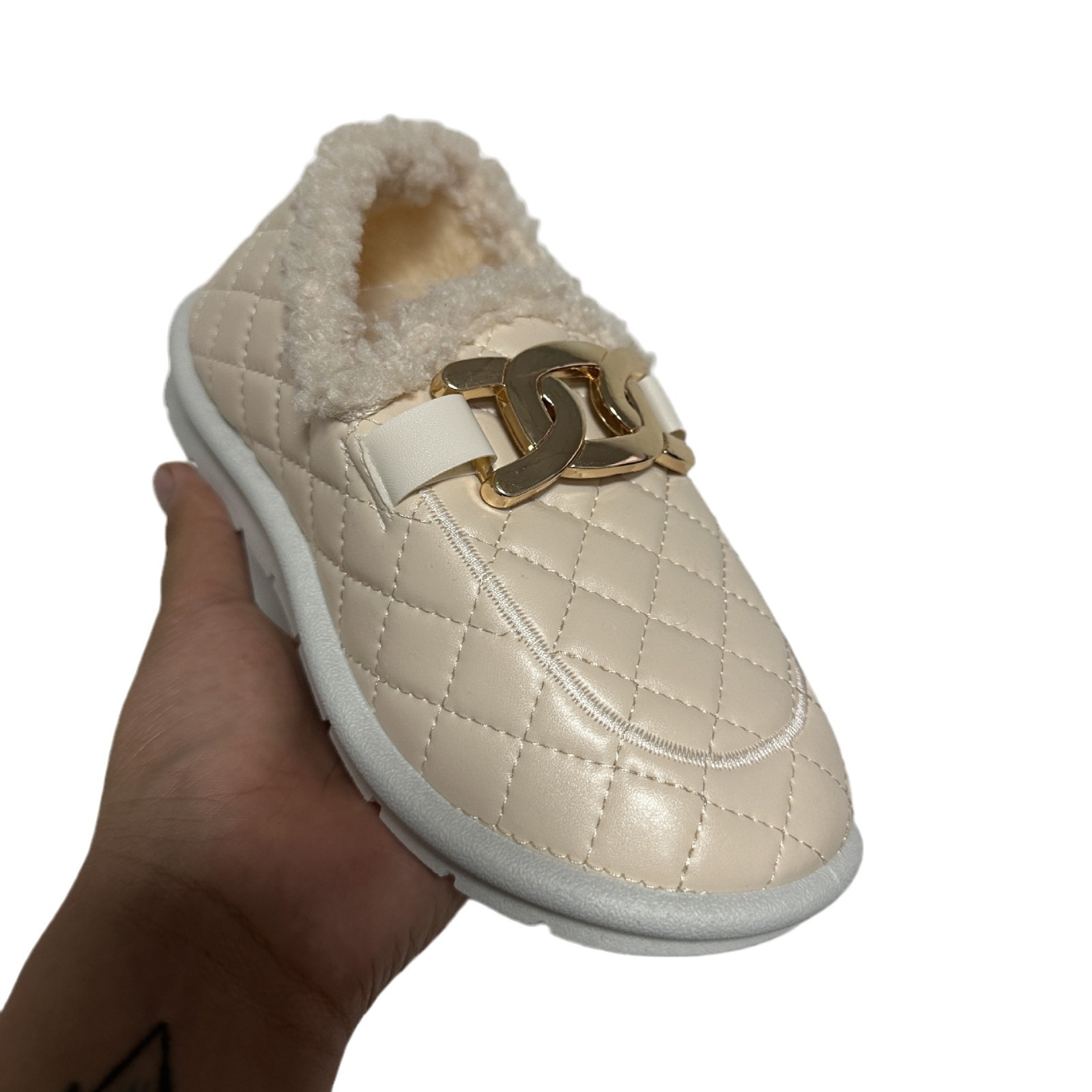 Doudou Shoes Women's autumn and winter new style cotton shoes with fleece warmth woolen shoes Korean version winter women's shoes manufacturer wholesale Item Picture