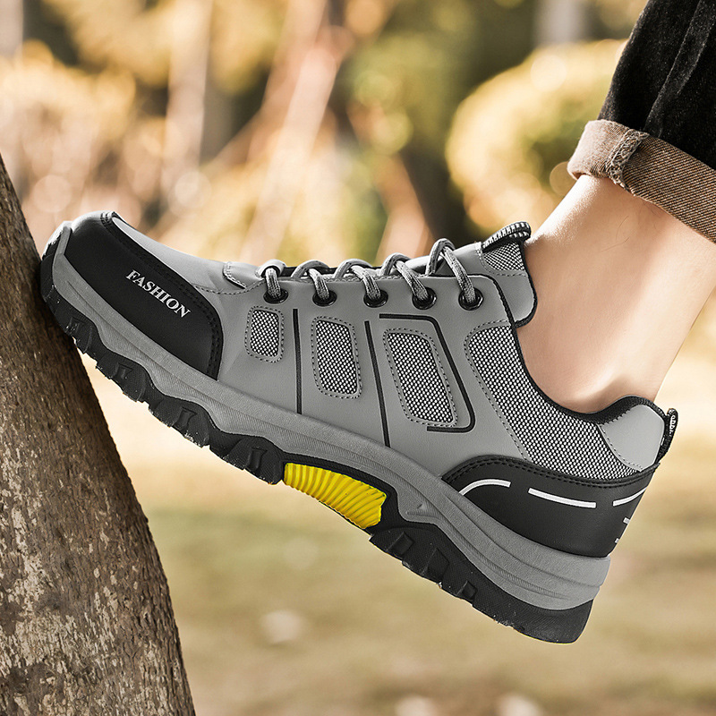 Spring new men's safety shoes, breathable, anti-slip work shoes for construction site work, sports and casual, outdoor hiking shoes for men Application Scenario