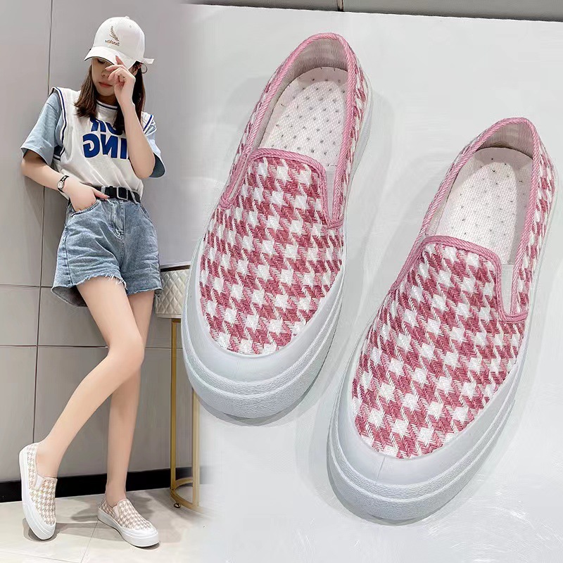 New women's shoes: Breathable and comfortable casual shoes for women, simple student shoes, Korean-style fashionable one-step lazy shoes wholesale details Picture