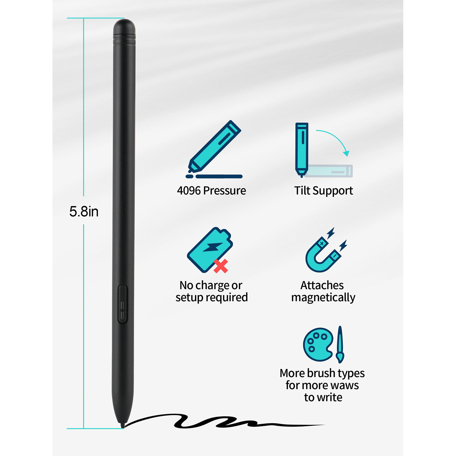 【 In Stock 】Note Stylus 4096-level pressure-sensitive anti-mis-touch is suitable for Samsung Stylus Tab electromagnetic pen full figure