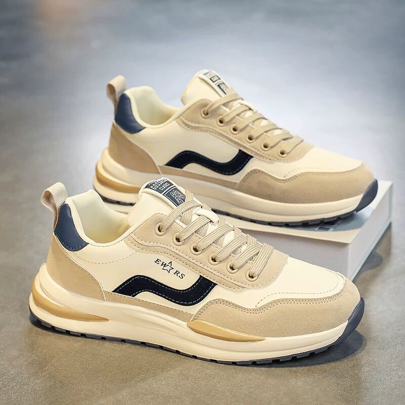 Men's summer 2024 new breathable plate shoes, men's trendy and versatile height-increasing sports and casual running shoes, trendy shoes full figure