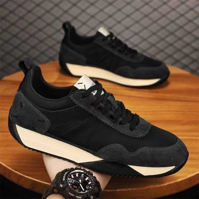 Autumn new ice silk fabric Forrest Gump men's shoes, Korean version student versatile sports casual shoes, trendy thick-soled shoes for men full figure