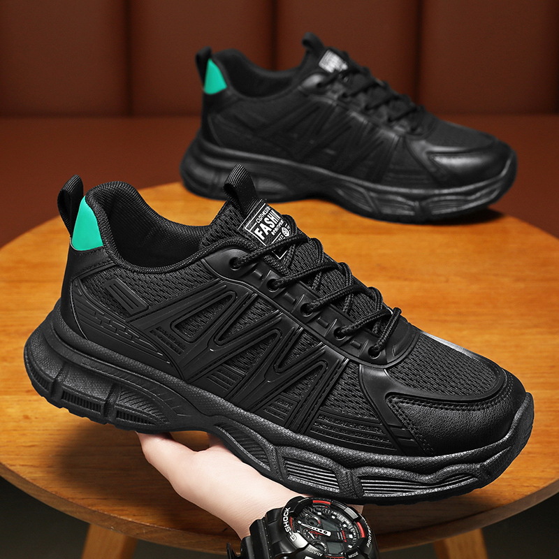 New breathable mesh sports shoes for men in spring, trendy, versatile, anti-slip, durable, running, casual dad shoes details Picture