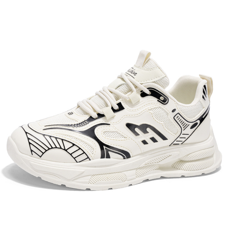 Autumn men's shoes 2024 new breathable mesh shoes, men's sports shoes, Korean-style trendy and versatile thick-soled dad shoes Item Picture