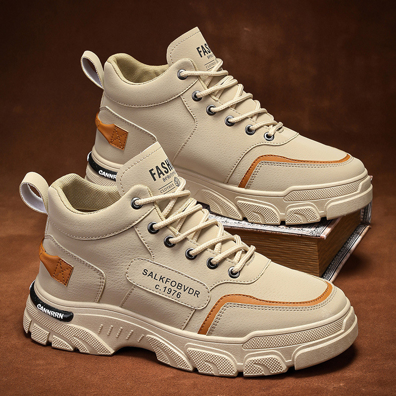 Martin Boots Men's autumn new breathable high-cut workwear shoes for men, Korean style versatile thick-soled casual work safety shoes for men full figure
