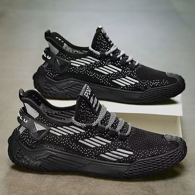 Shoe Men 2025 Spring New Men's sports shoes, popular flying woven breathable running shoes, casual men's shoes manufacturer wholesale details Picture