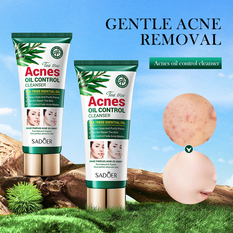 SADOER Tea Tree Acne and Oil Control Facial Cleanser, gentle cleansing and acne removal student Facial Cleanser, cross-border wholesale details Picture