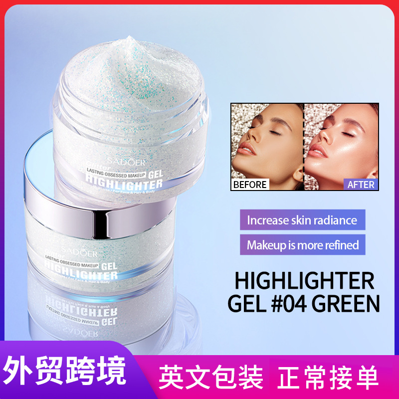 All-english SADOER Radiant High-Gloss Gel for Facial high-gloss Makeup Gel cross-border export wholesale full figure