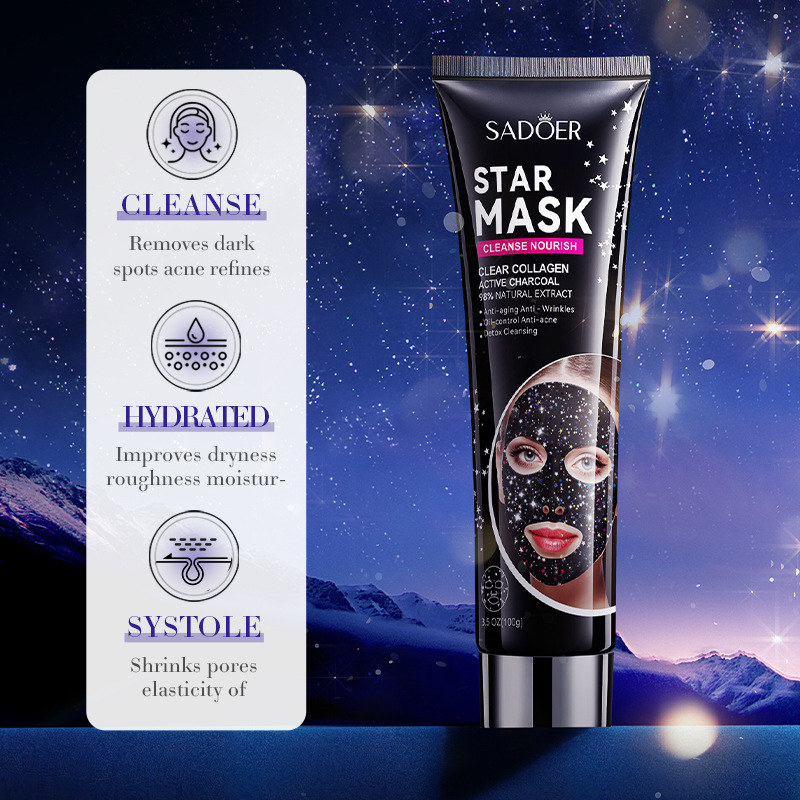 All-english SADOER Starry Sky Peel-off Mask for absorbing blackheads, acne and keratin, cross-border export wholesale details Picture
