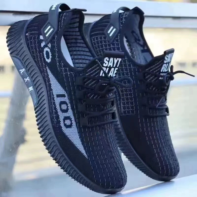Men's Shoes 2024 Autumn/Winter new cross-border flying woven breathable men's sports running shoes, comfortable outdoor large-sized men's shoes Application Scenario