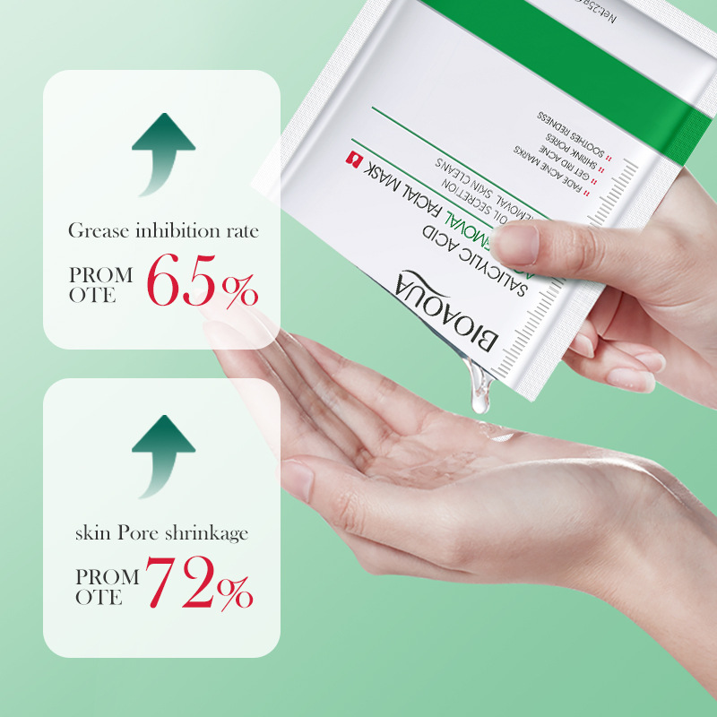 All-english BIOAOUA Salicylic acid Acne Facial mask Hydrating and Nourishing Mask Cross-border export wholesale Application Scenario