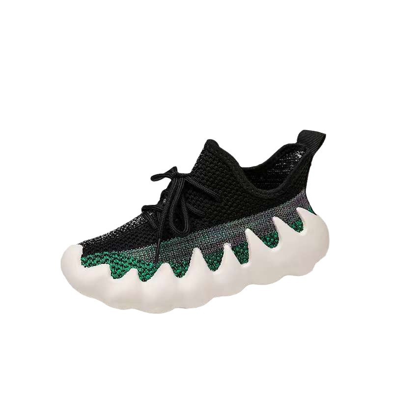 2024 New autumn children's shoes, boys' and girls' breathable flying woven sports shoes, versatile soft-soled running shoes manufacturer wholesale Item Picture