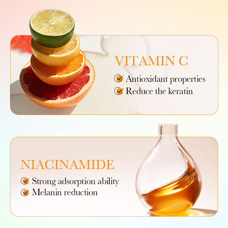 Cross-border wholesale of SADOER Vitamin C salicylic Acid Whitening and Soothing Cotton Sheet masks in English Specification drawing