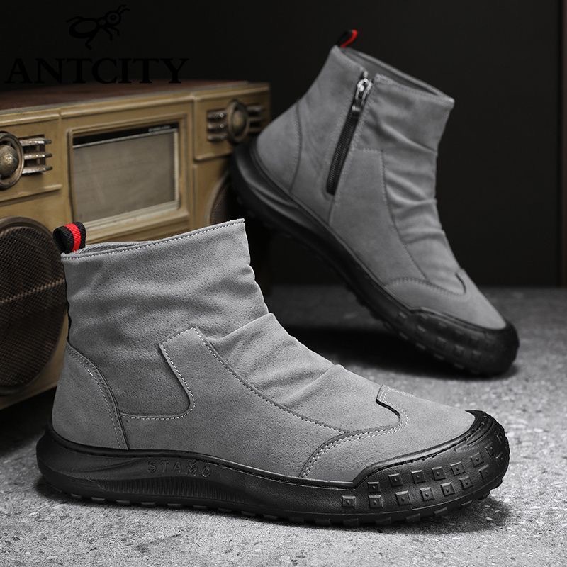 High-top Martens boots men's autumn new workwear shoes men's trendy, versatile, anti-slip, wear-resistant casual work safety shoes men details Picture