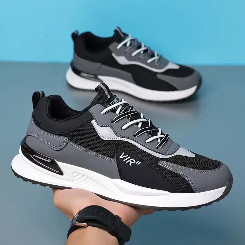 Spring new men's shoes: Breathable mesh sports shoes, men's trendy and versatile thick-soled casual running dad shoes, trendy shoes details Picture