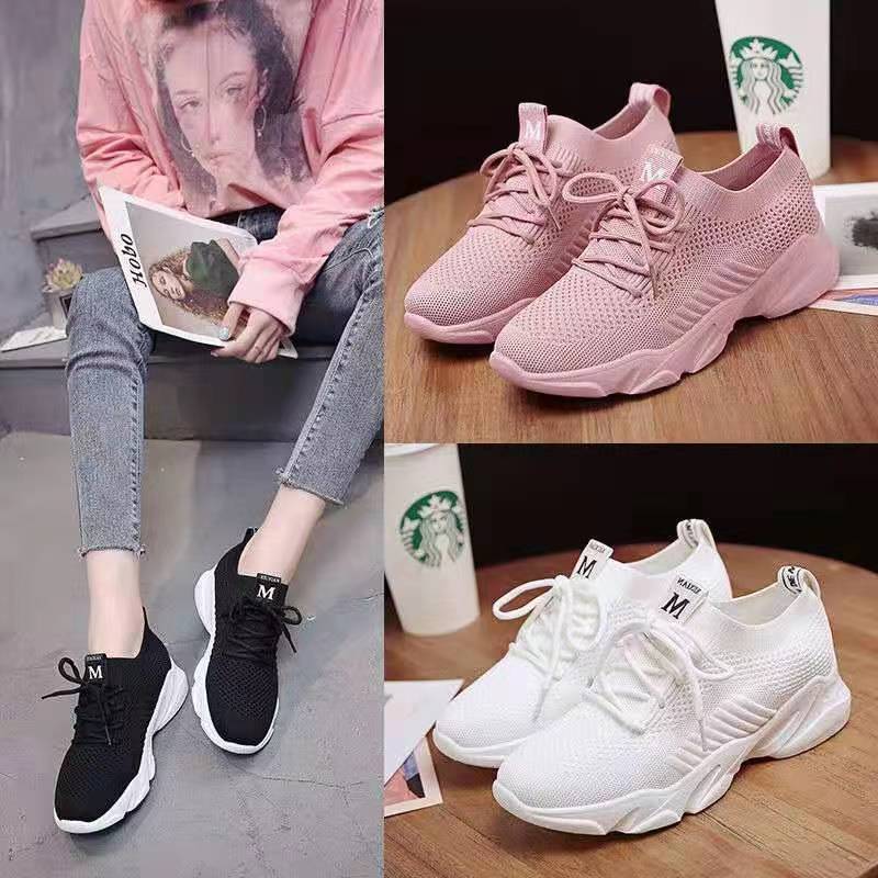 Factory wholesale 2025 sports shoes, women's flat shoes, spring and summer new style mesh breathable shoes, women's casual shoes, women's trend Specification drawing