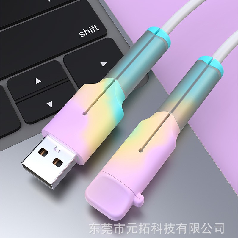 Data cable protective cover, charging cable protective cover, anti-breakage connector protective cover, specially designed for Apple, Huawei, vivo and Xiaomi details Picture