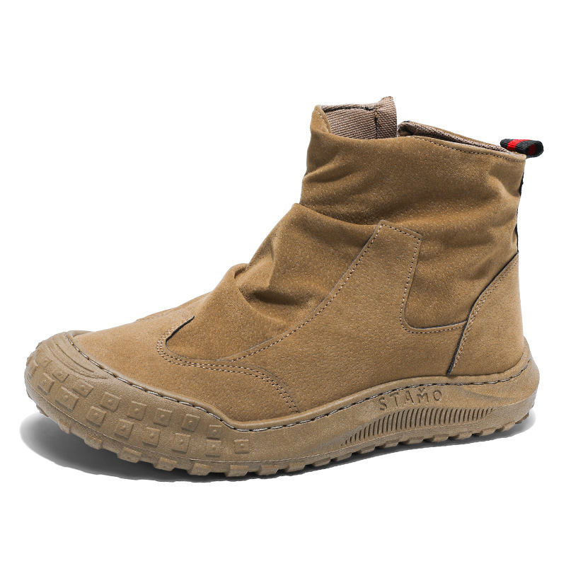 High-top Martens boots men's autumn new workwear shoes men's trendy, versatile, anti-slip, wear-resistant casual work safety shoes men Item Picture