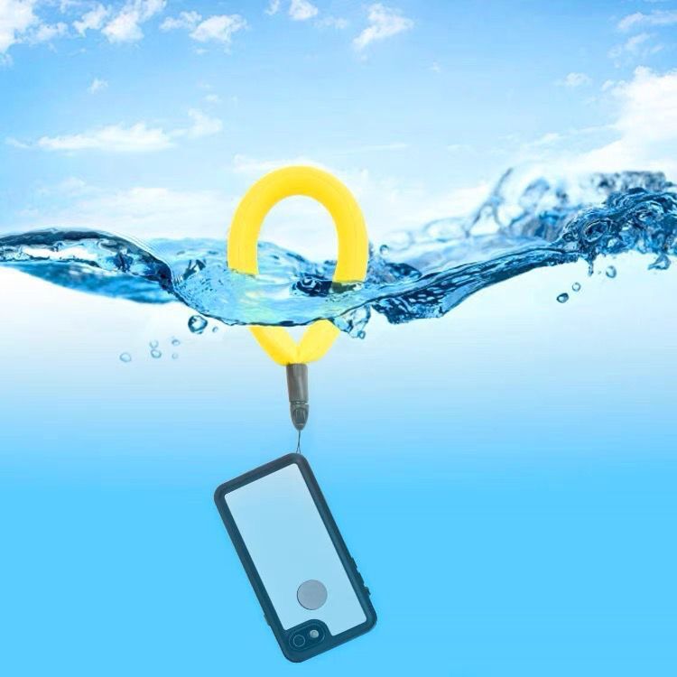 The red pepper waterproof case buoyancy wristband diving float ring is suitable for mobile phone cases, sports panoramic cameras, and floating on the water surface full figure