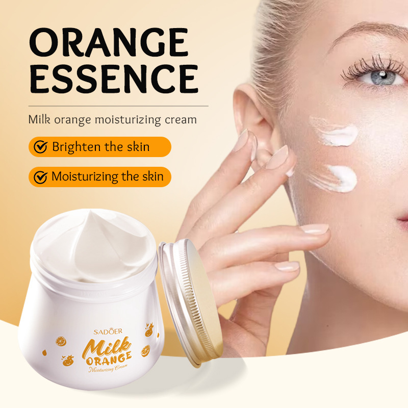 Cross-border wholesale of SADOER milk Avocado Orange Peach Moisturizing Cream and hydrating water cream in English Application Scenario