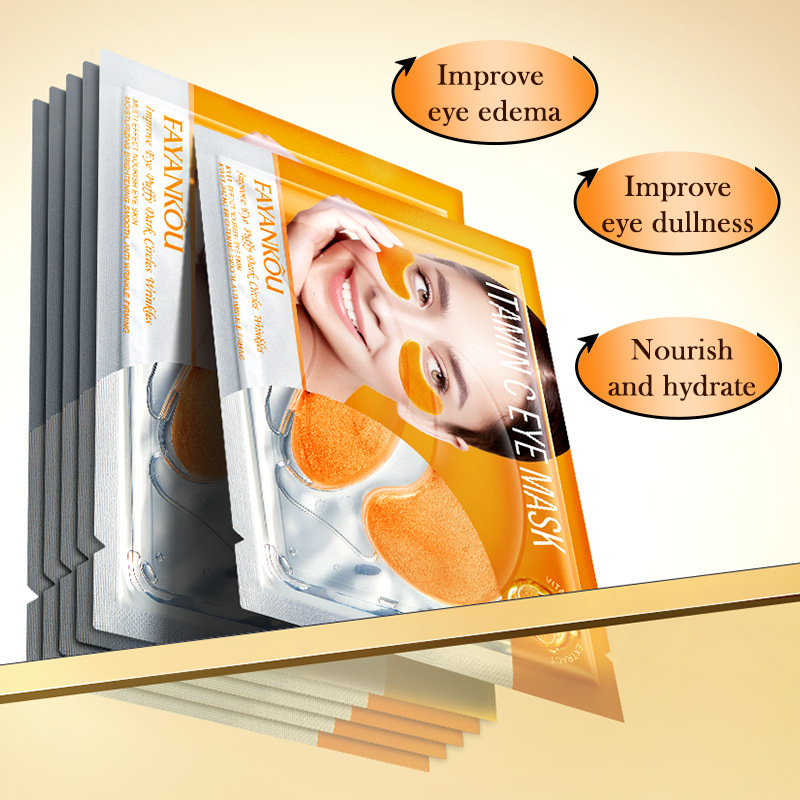 All-english FAYANKOU Vitamin C Firming and Nourishing Eye Mask, Moisturizing Eye mask cross-border export wholesale details Picture