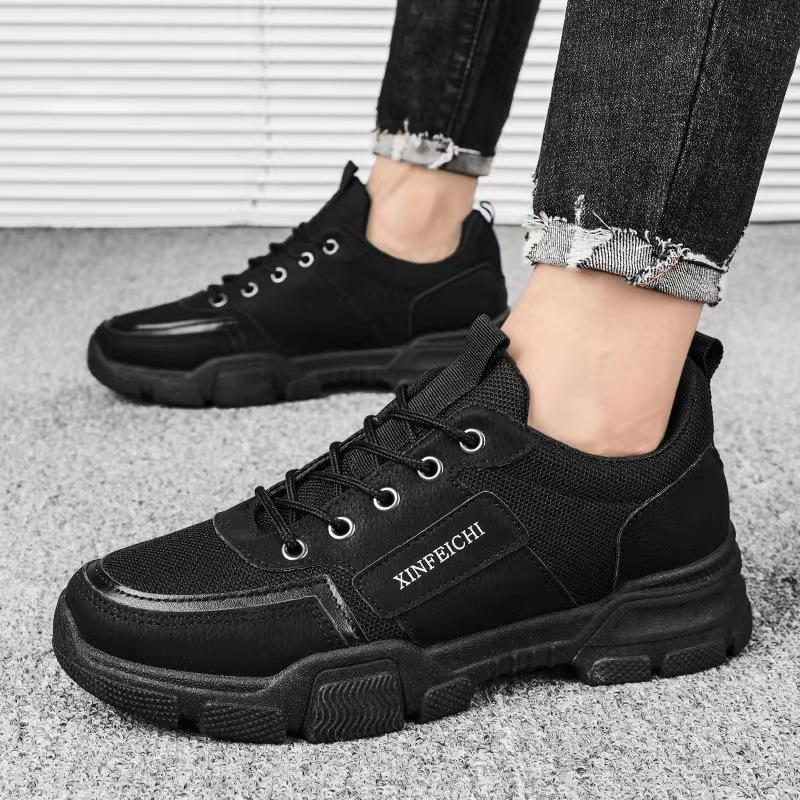 New thick-soled spring and autumn trendy men's shoes, lightweight, casual and sporty men's shoes, outdoor work shoes and hiking men's shoes full figure