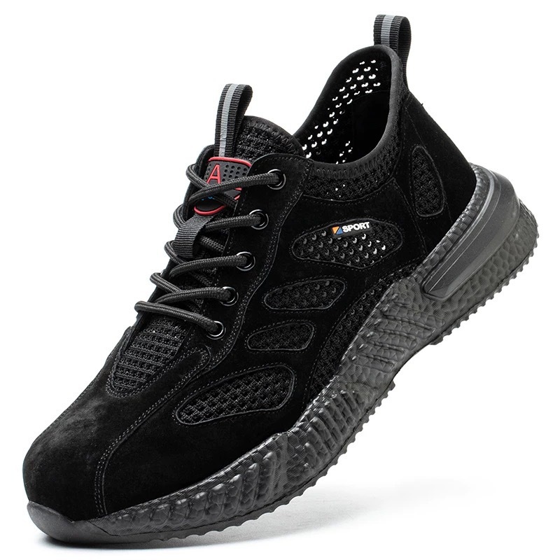 Summer new breathable and perforated mesh shoes for men, anti-slip soft-soled sports shoes for men, casual dad shoes details Picture