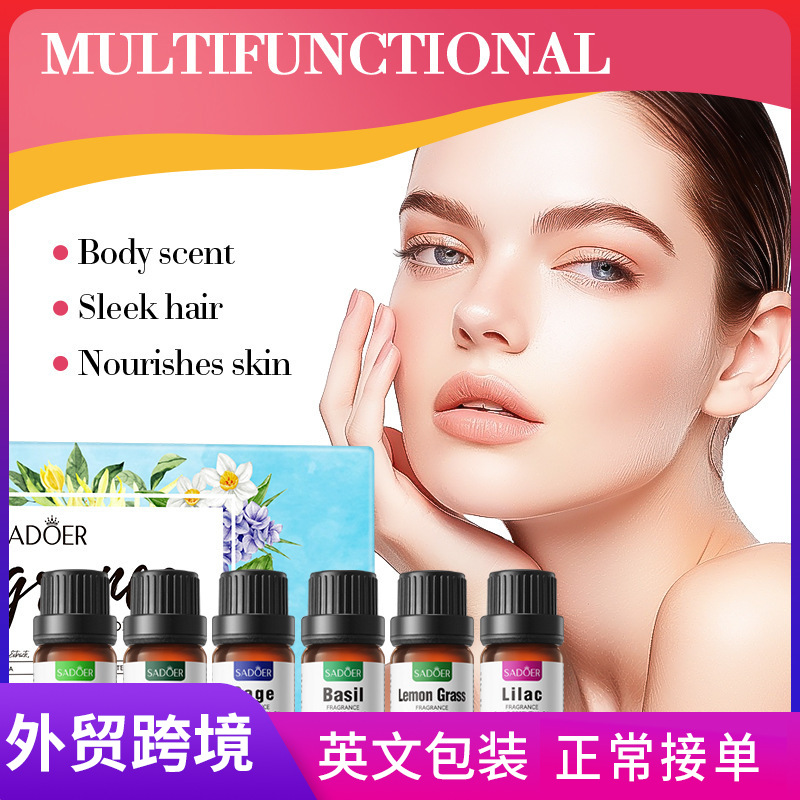 All-english SADOER Fragrance Essential Oil Set Moisturizing Skin and Body Universal Essence Cross-border export wholesale full figure