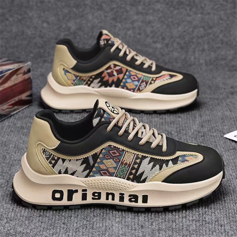 Men's shoes 2025 Spring New low-top trendy and stylish printed mesh dad shoes for men, casual and comfortable, export batch Specification drawing