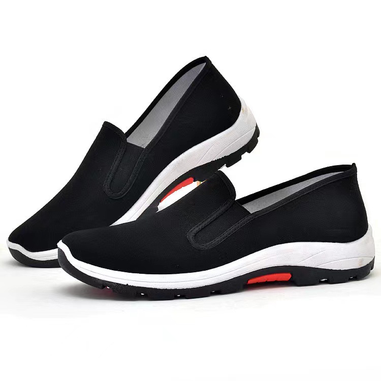 2023 new style one-step old Beijing cloth shoes for men, handcrafted soft sole comfortable black, factory one-piece consignment Item Picture