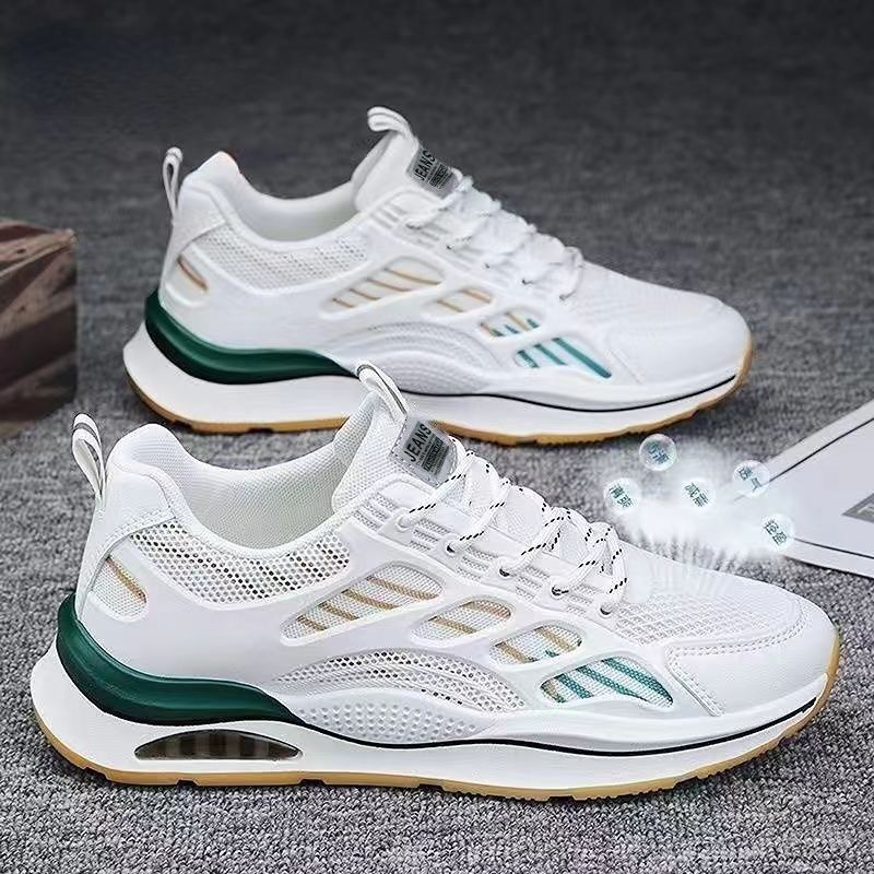 Summer men's breathable mesh sports shoes, men's Korean style versatile white sneakers, mesh shoes, running casual dad trendy shoes Application Scenario
