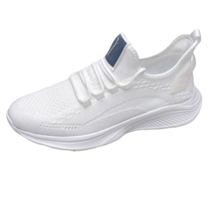 Wholesale of new breathable fei-woven casual sports shoes for men in spring, trendy and fashionable student travel shoes on delivery Item Picture