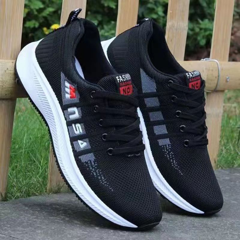 The 2025 new all-season men's shoes are trendy and versatile, casual running shoes. Men's flying fabric super breathable mesh lightweight shoes full figure