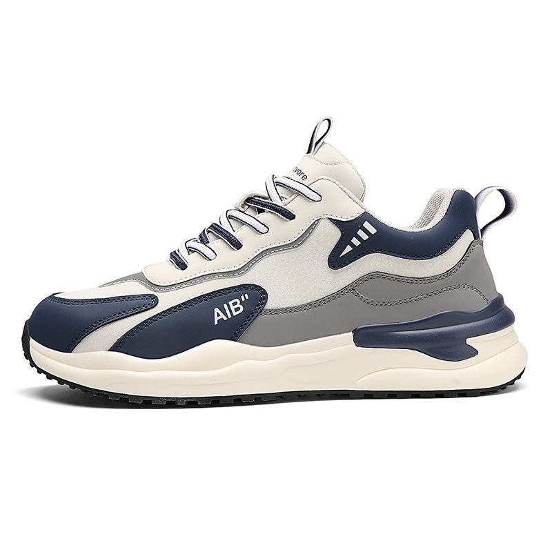 Summer men's shoes 2024 new breathable leather shoes, men's sports shoes, trendy and versatile thick-soled casual dad shoes Item Picture