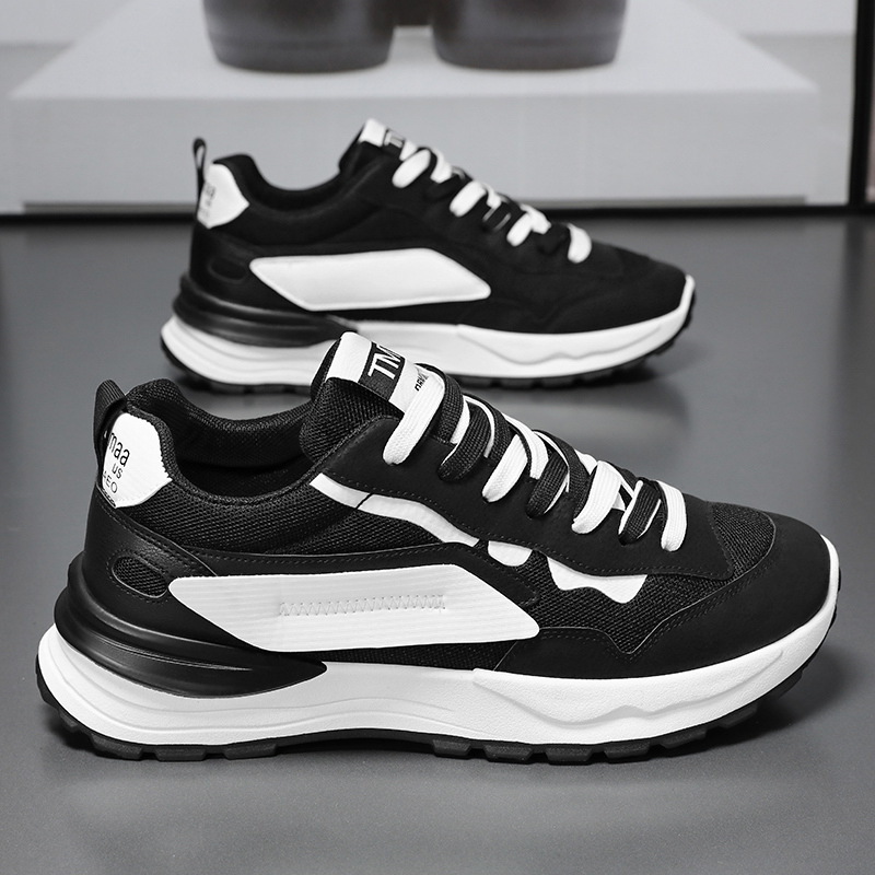 New breathable mesh white men's shoes, men's sports shoes, Korean-style versatile casual shoes, dad shoes for men Specification drawing
