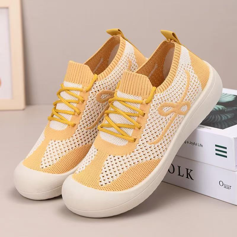 New women's shoes 2025 summer mesh women's shoes, fashionable and versatile shoes, women's sporty and comfortable flat women's shoes, bestsellers full figure
