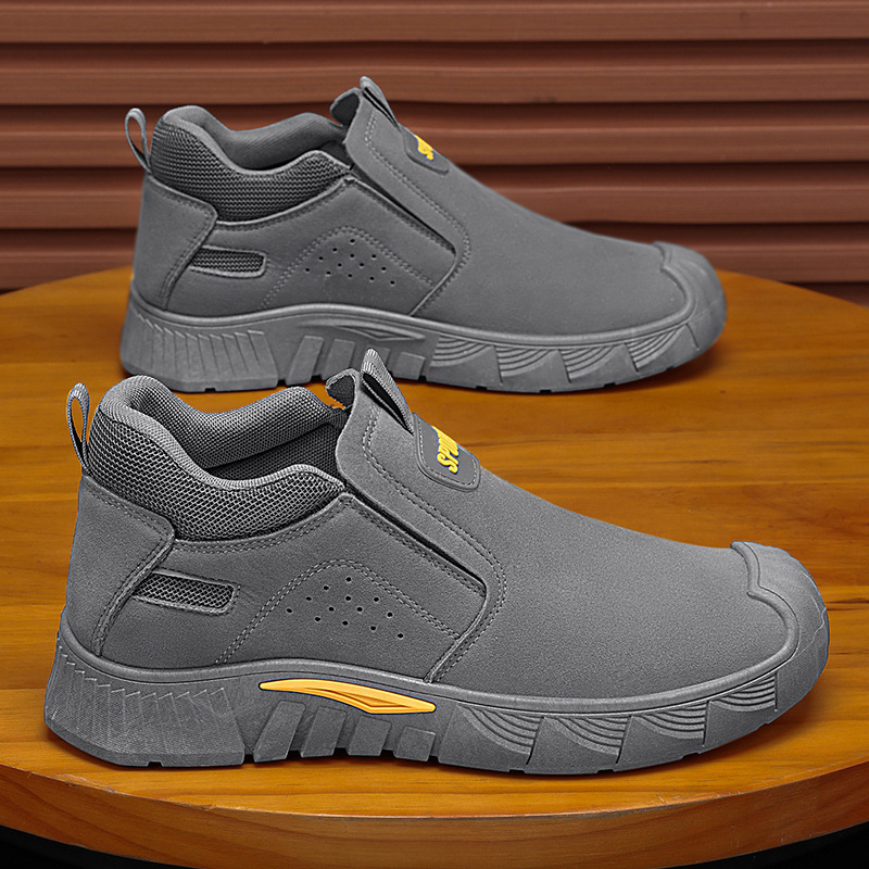 Spring new men's shoes: Breathable one-foot soft-soled men's sports dad shoes, dirt-resistant, construction site work safety men's shoes Application Scenario