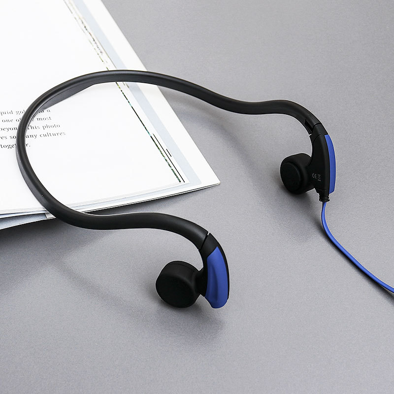 Factory-direct supply wired bone conduction headphones, stereo mobile phone headsets, back-hanging sports headphones without microphones details Picture
