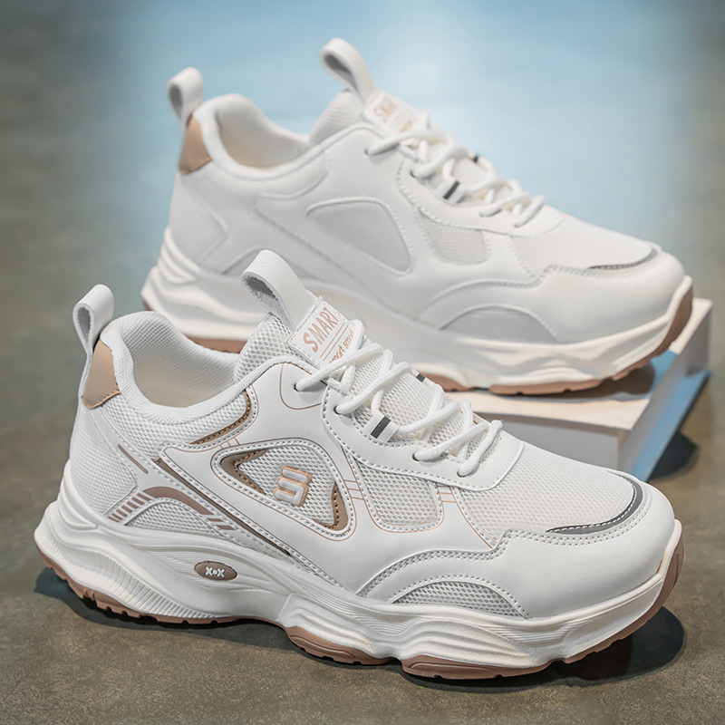 New men's shoes for Spring 2025: Breathable mesh shoes for men, trendy and versatile thick-soled sports shoes, casual dad shoes for men Application Scenario
