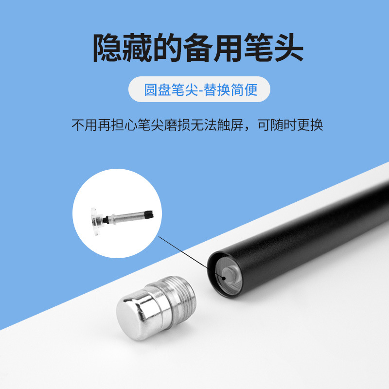 Hot-selling magnetic developed stylus for mobile phones and tablets, suitable for both iOS and Android online courses, with a point-touch electric pen details Picture