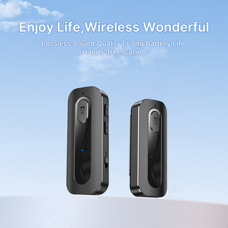 5.4 Bluetooth Receiver and Transmitter 2-in-1 adapter, car receiver, lapel, TF card, audio playback transmitter details Picture