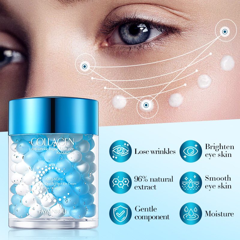 FAYANKOU Collagen Anti-Wrinkle, Repairing and Moisturizing Dual-Effect Eye Cream Cross-border export wholesale details Picture