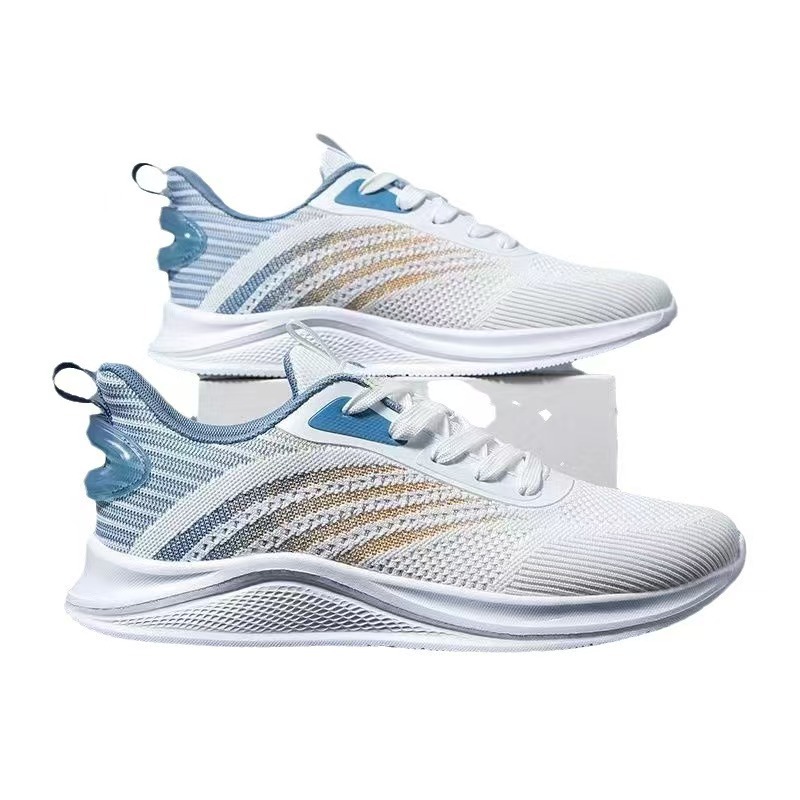 One-piece consignment of men's shoes, breathable mesh sports shoes, new men's casual running mesh shoes, cross-border flying woven shoes Item Picture