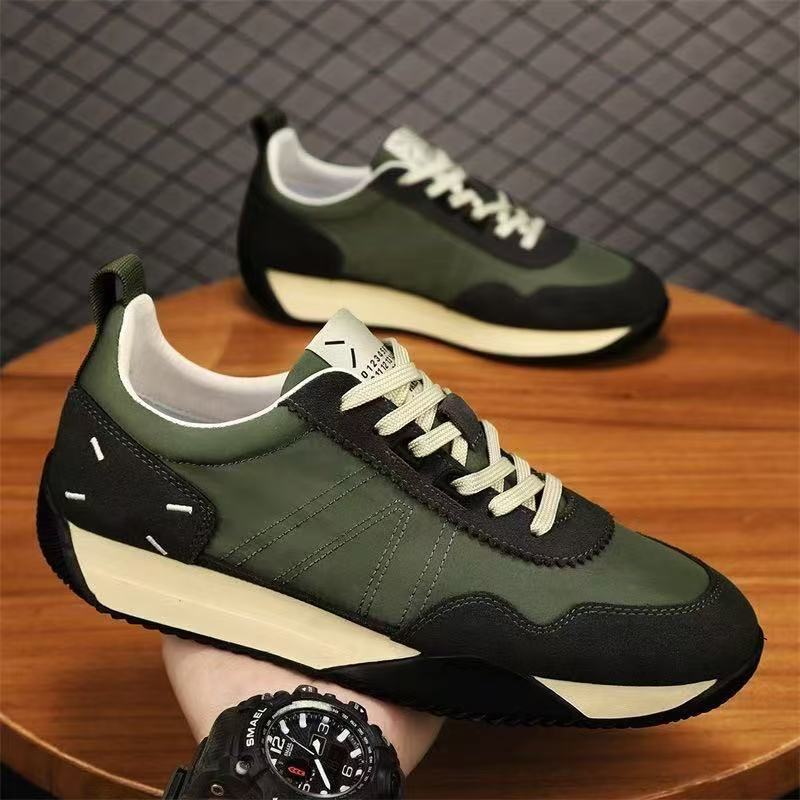 Autumn new ice silk fabric Forrest Gump men's shoes, Korean version student versatile sports casual shoes, trendy thick-soled shoes for men details Picture